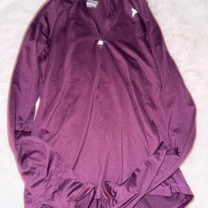 Old Navy Plum Long-Sleeve Quarter-Zip Top